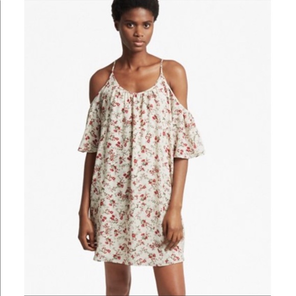 French Connection Dresses & Skirts - French Connection Anastasia Ditsy Cold Shoulder Dress in Floral NWOT